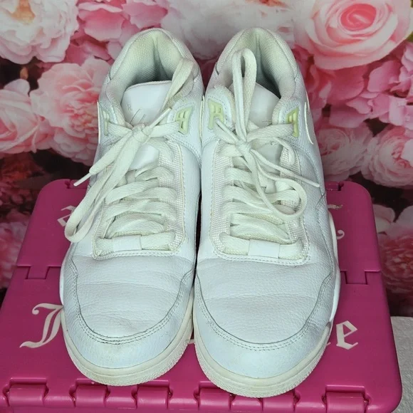 Nike Air Flight Mens Sneakers size 7 triple white like new - Picture 6 of 8
